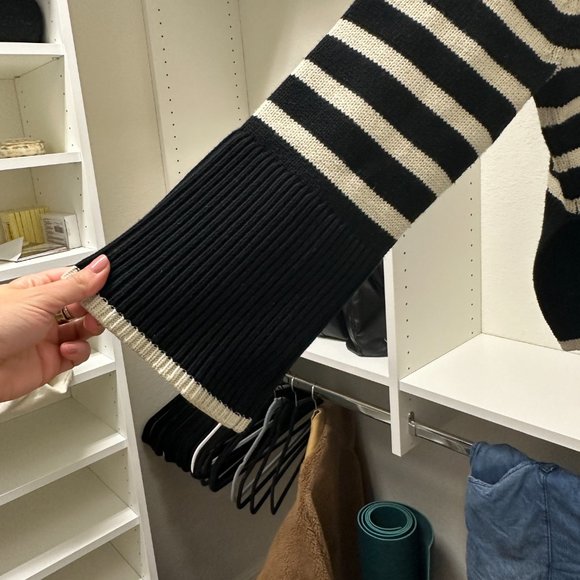 Toteme Black & White Signature Sweater (Black Stripes) - Picture 6 of 6